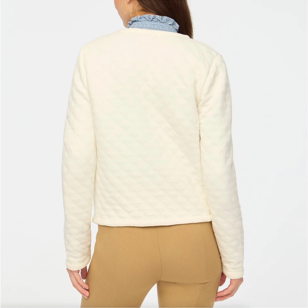 J. Crew Cream Quilted Jacket - Picture 2 of 16